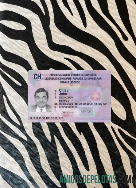 Carteira de motorista suíça 2023 presente fotolook frente exemplo